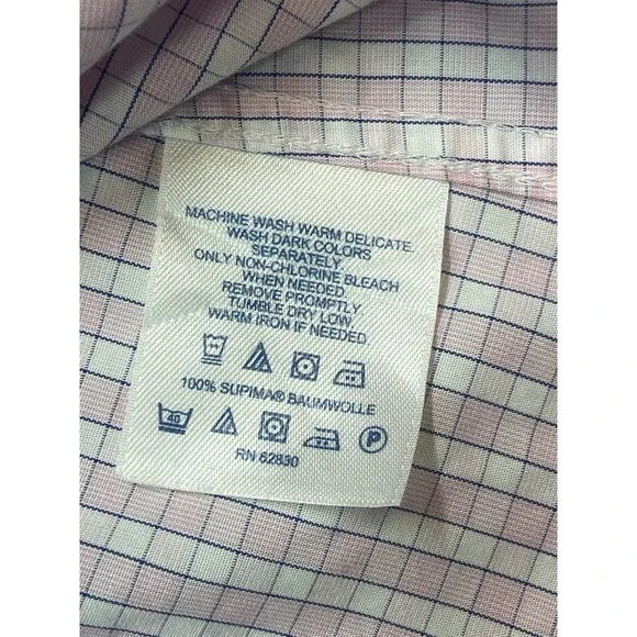 Lands End Shirt Blouse Womens Size Medium Pink Plaid Work Office Casual Business - Picture 6 of 7